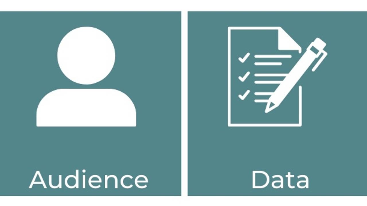 The data viz design process stages Audience and Data from Schilling Data Studio.