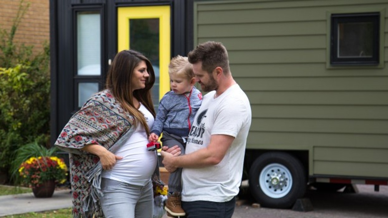 Teacup Tiny Homes owner Jen with family