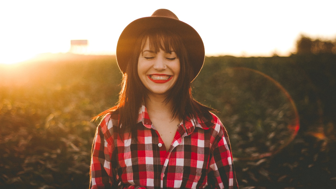 Women smiling and living by core values