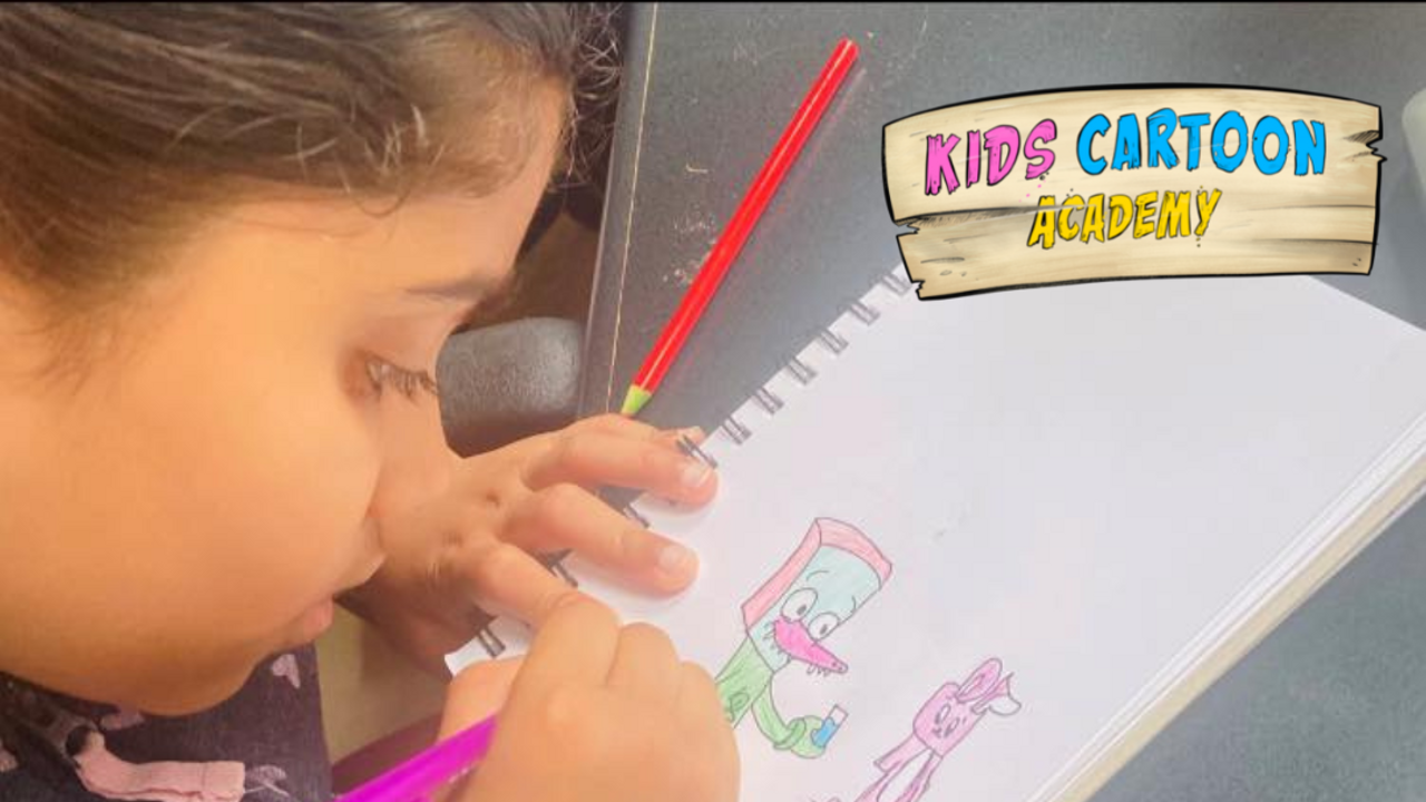 Child learning to draw