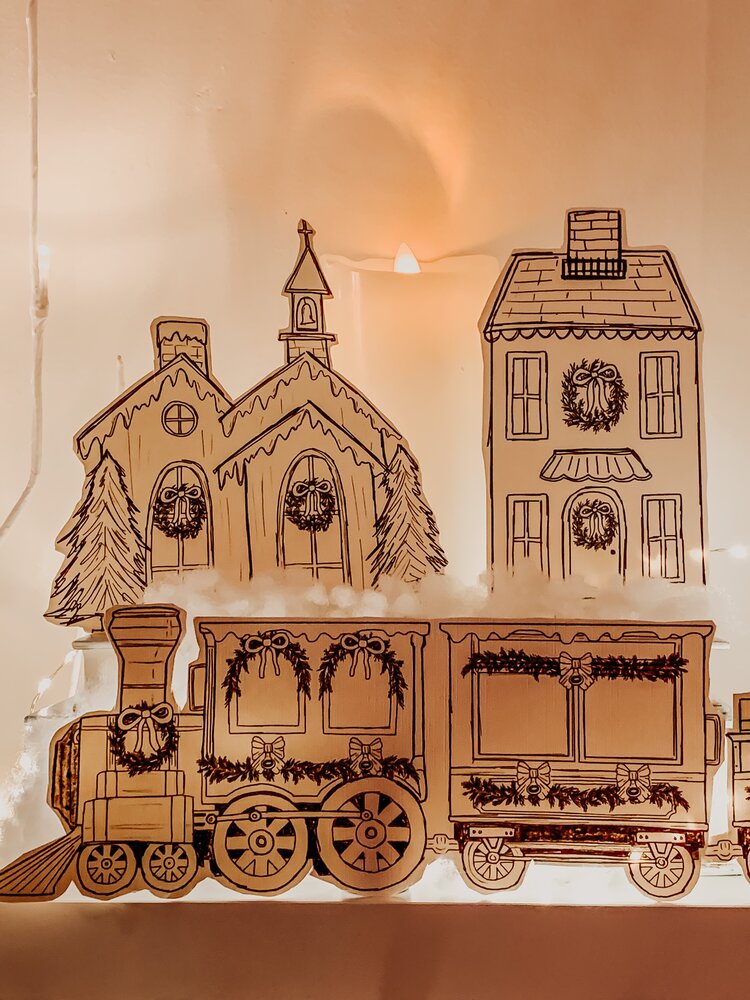 Dreamy Miniature Christmas Village | Sticker