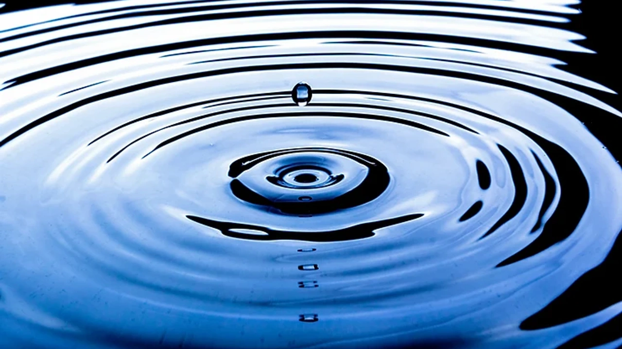 Water droplet illustrating ripple effect