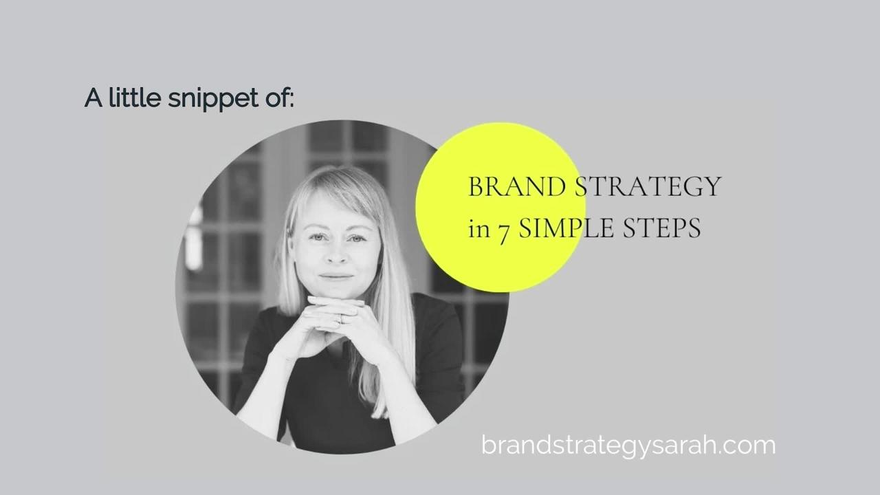 What is brand strategy from Brand Strategy in 7 Simple Steps