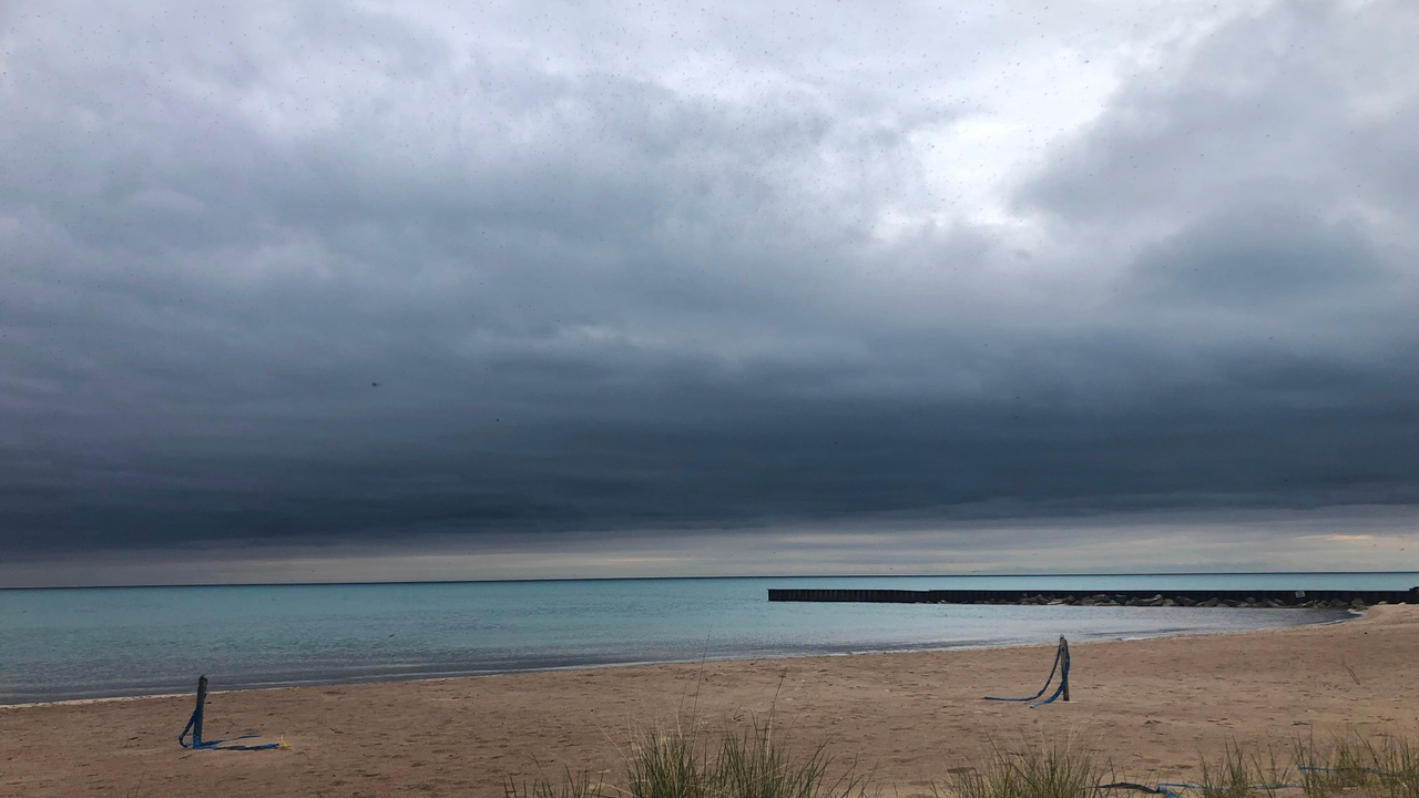 cloudy beach