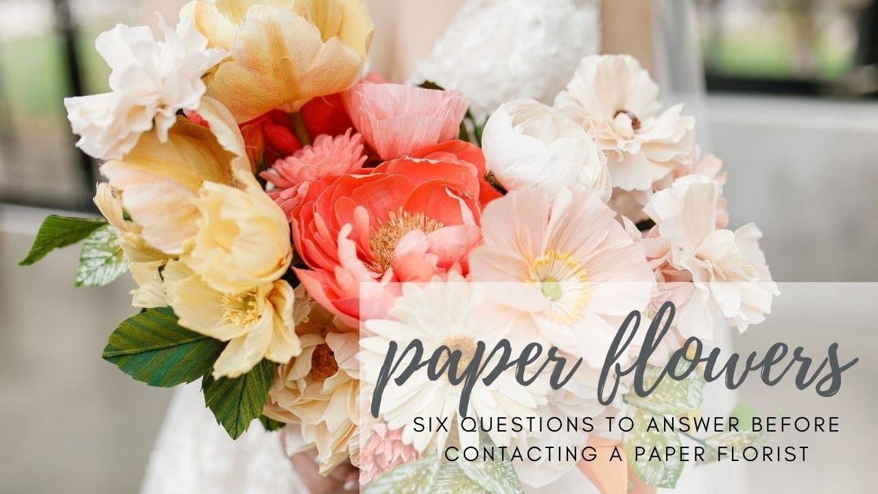 How to order a paper flower bouquet for your wedding day. 