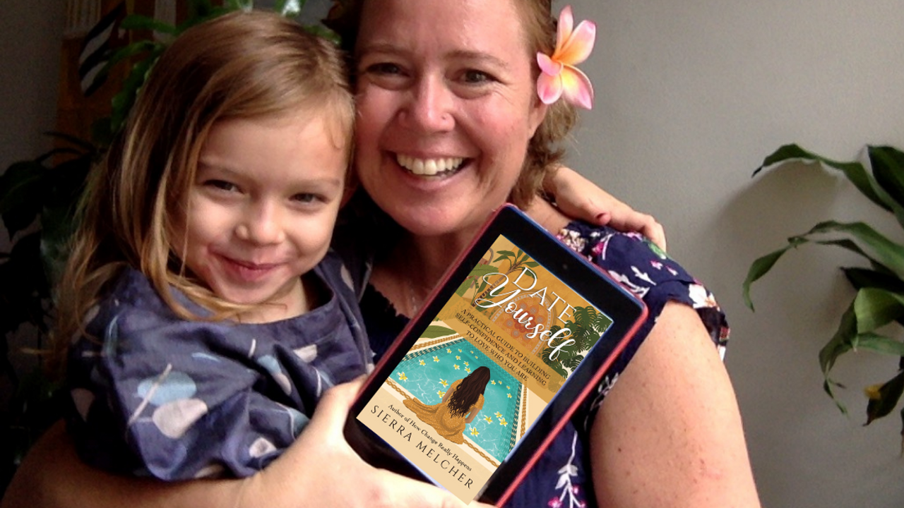 celebrating with my daughter, publishing my second book