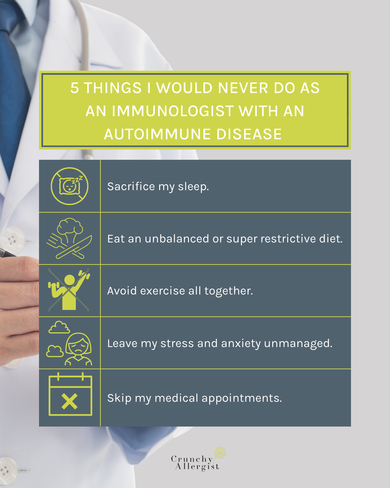 5 Things I Would Never Do As An Immunologist 3002