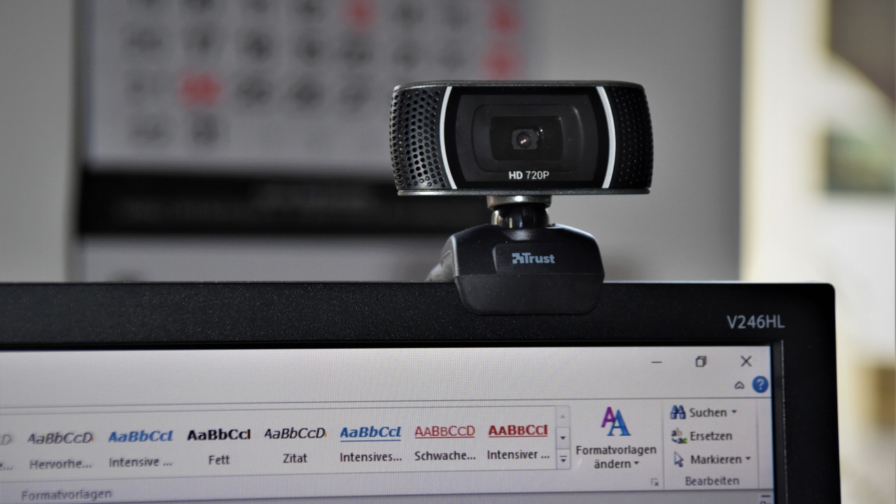 webcam positioned on top of a computer monitor