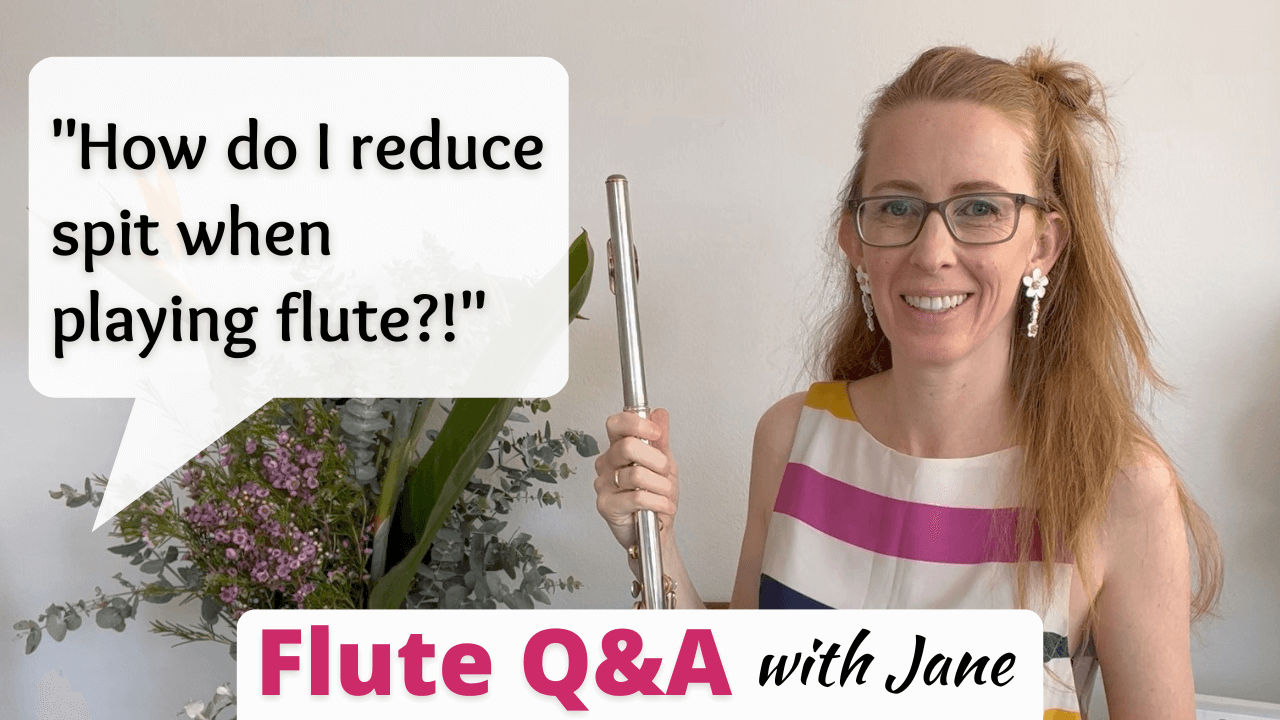 How to reduce spit when playing flute