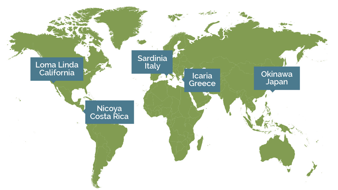 Blue Zones the world’s longest living populations