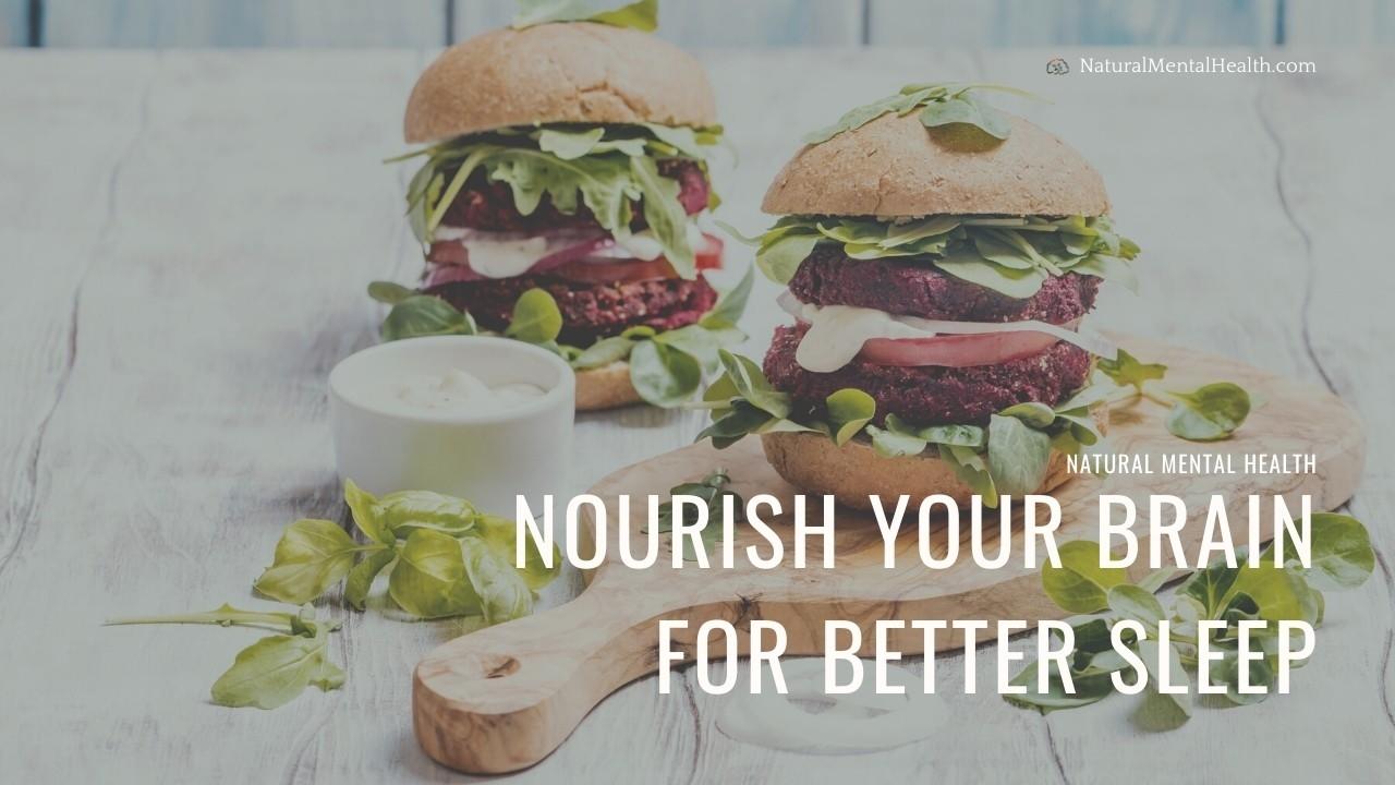 Nourish Your Brain for Better Sleep | Image shows two bean burgers with lots of lettuce