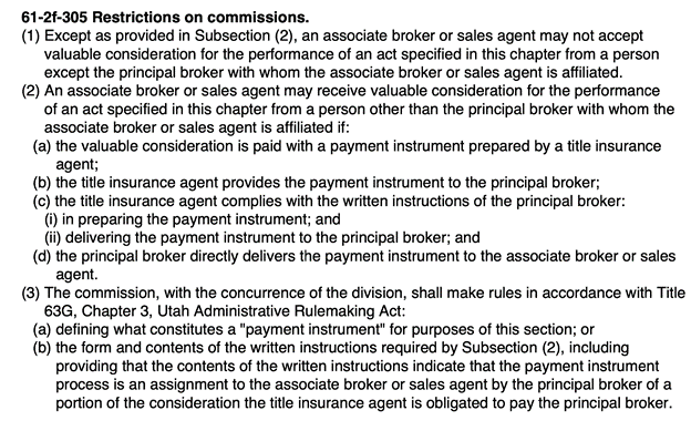 Utah wholesaling legality