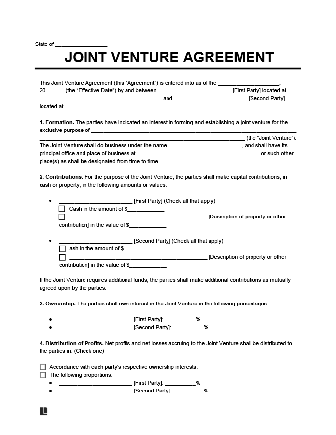 jv contract wholesale