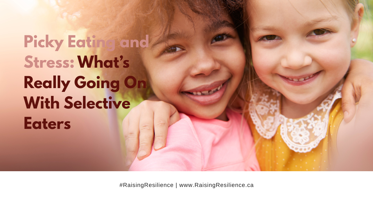 Two lovely healthy kids showing that they are less picky about food when they feel safe and connected