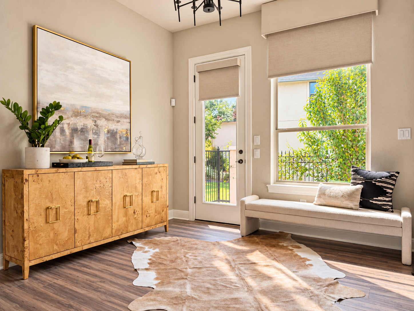 Sunlit Modern Entryway Nook.