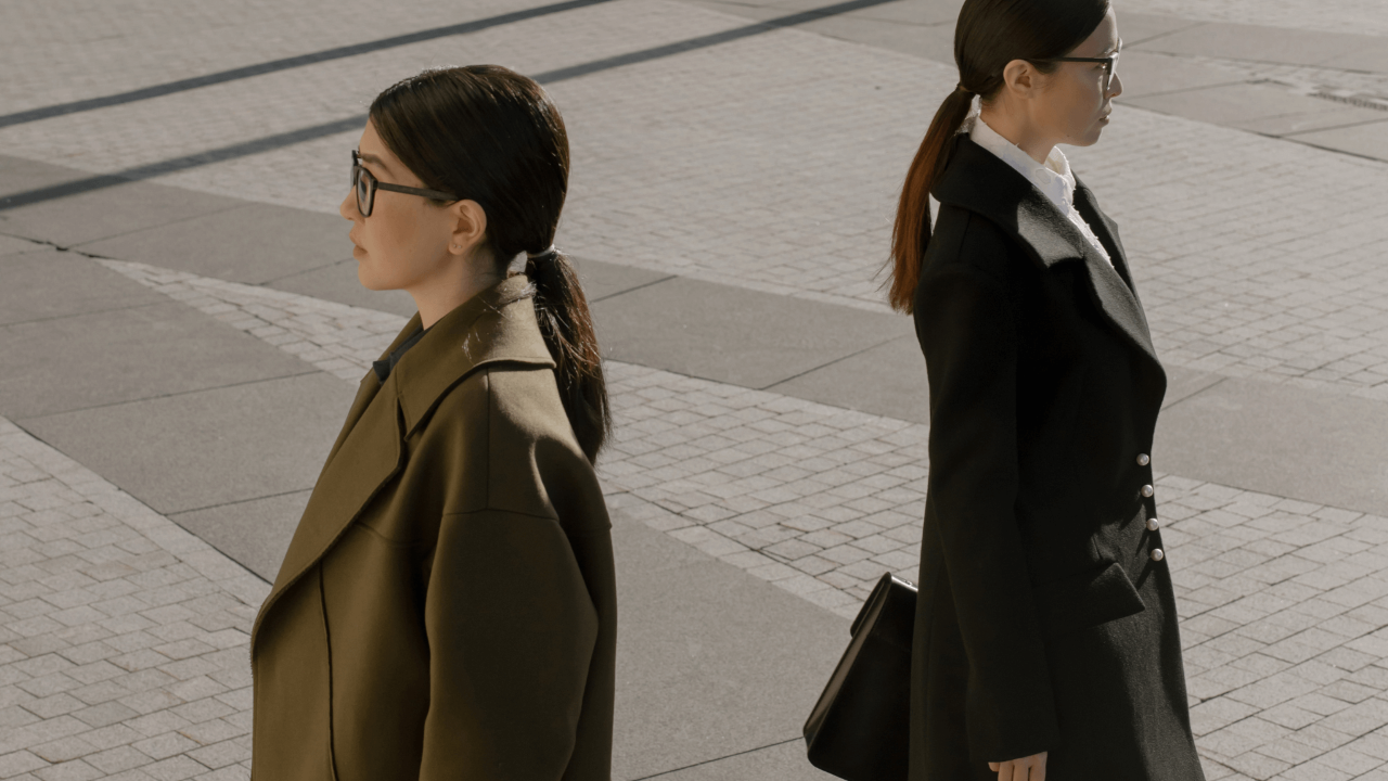 Stylish ladies in suits