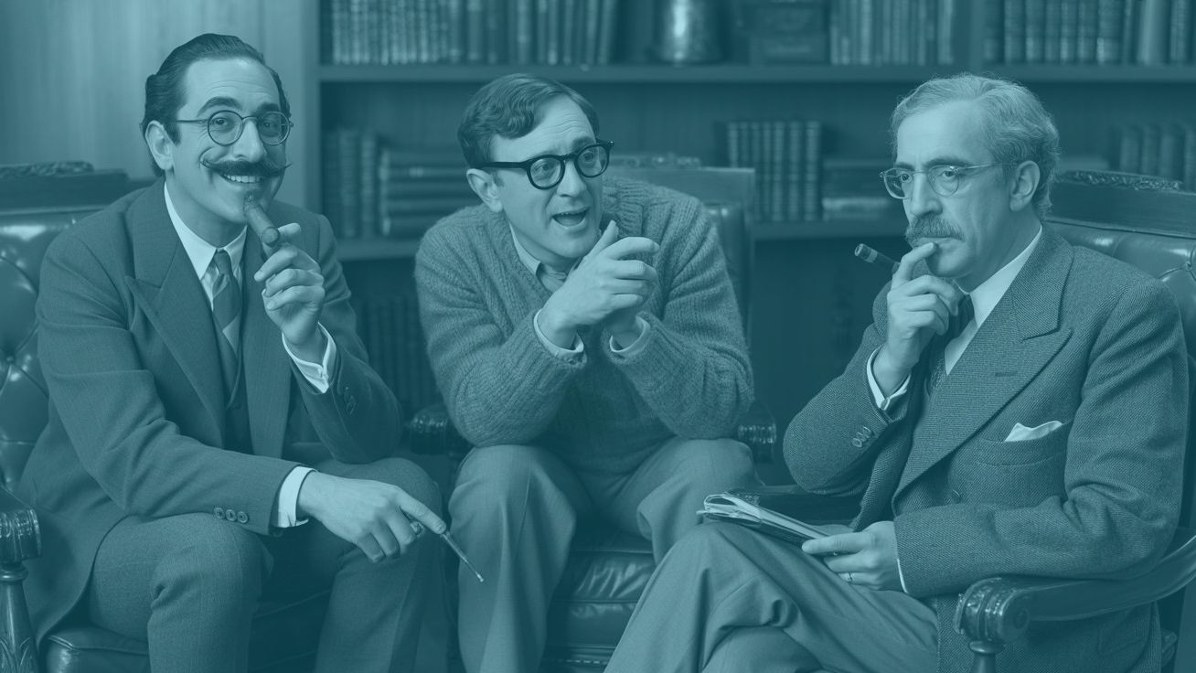 Portrait das aussieht wie Groucho Marx und Sigmund Freud in einer Person