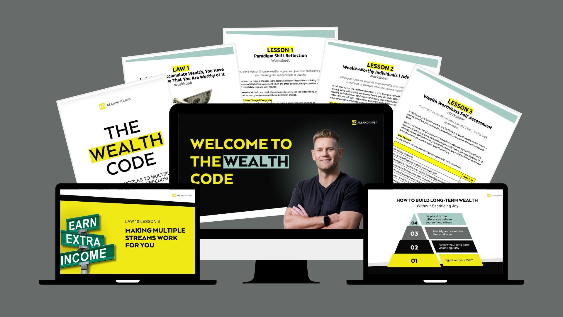  Allan Draper wealth education course platform built by CRE8TION