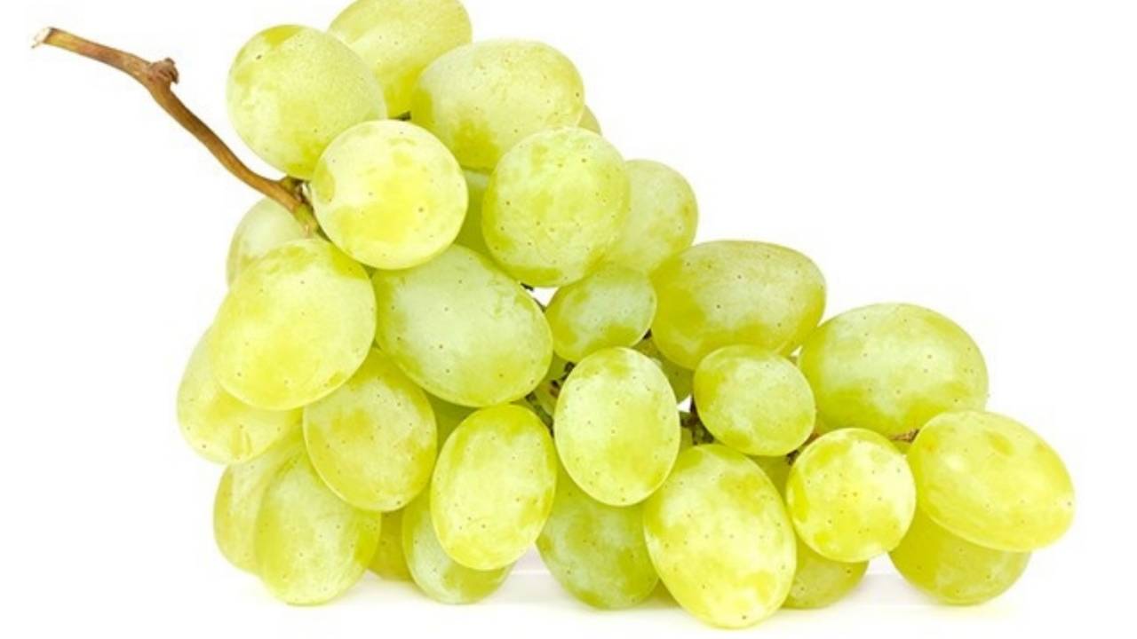 a bunch of green grapes
