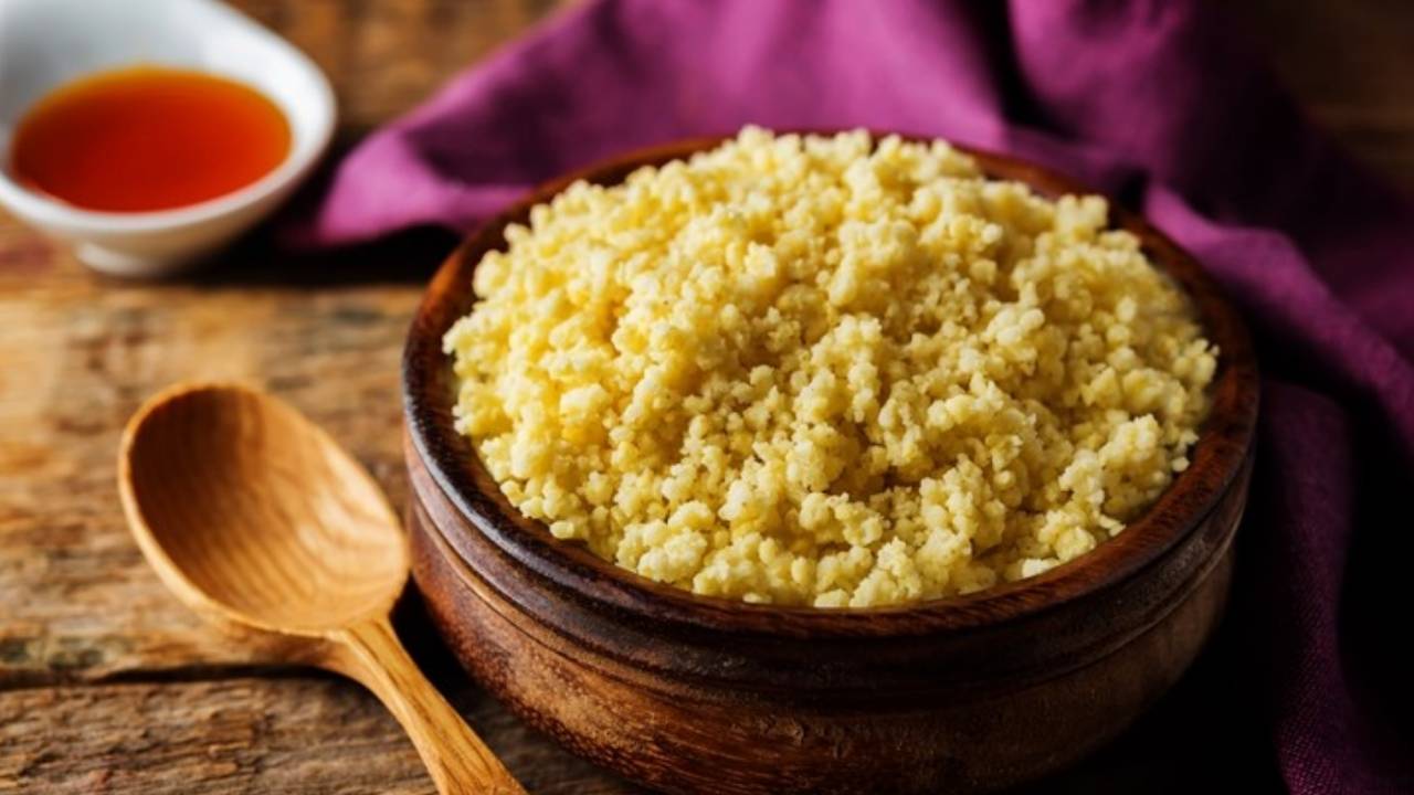 bowl of cooked millet