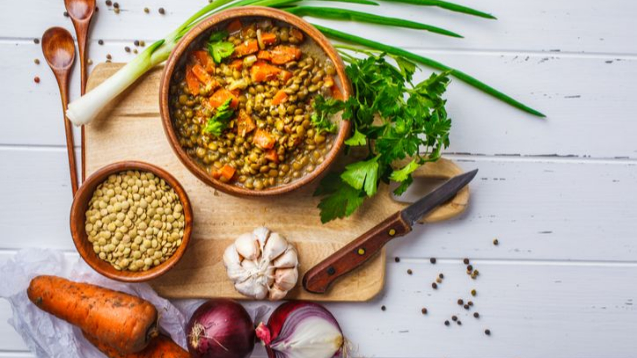 bowl of lentil soup