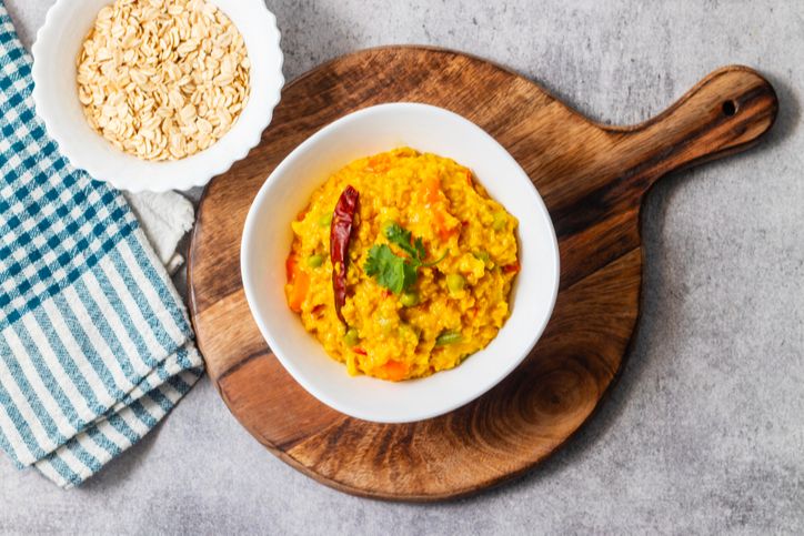 bowl of masala oatmeal