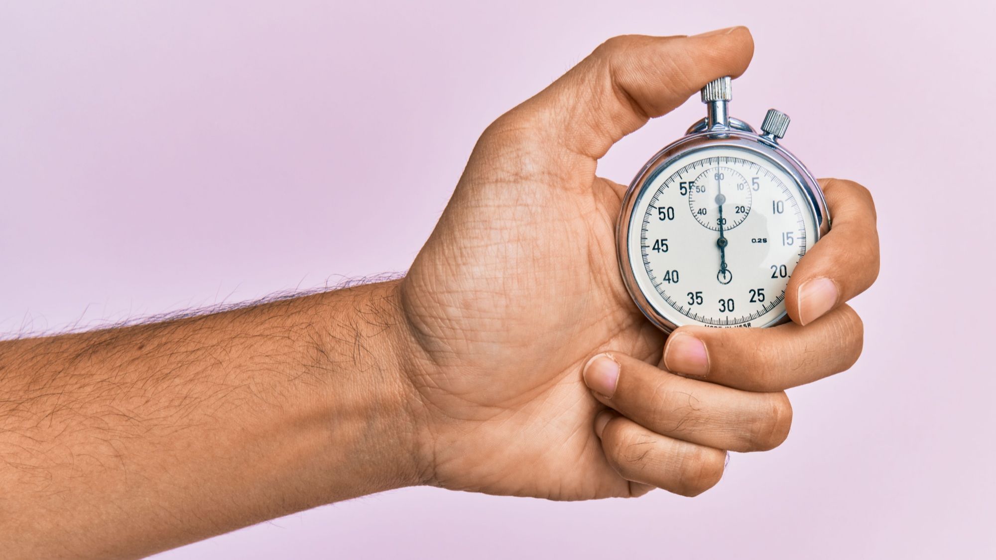Hand with a stopwatch