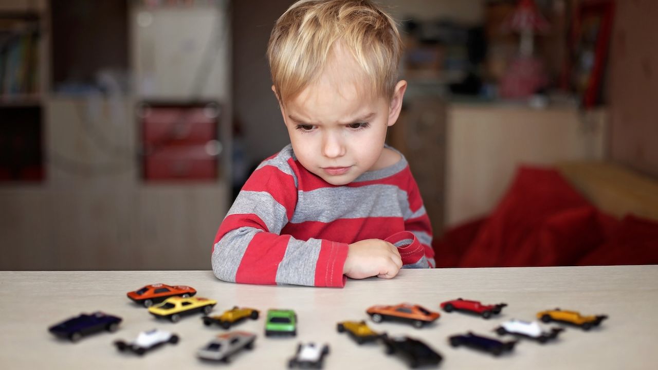 Boy struggling to choose