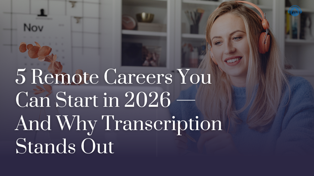 5 Remote Careers You Can Start in 2026 — And Why Transcription Stands Out