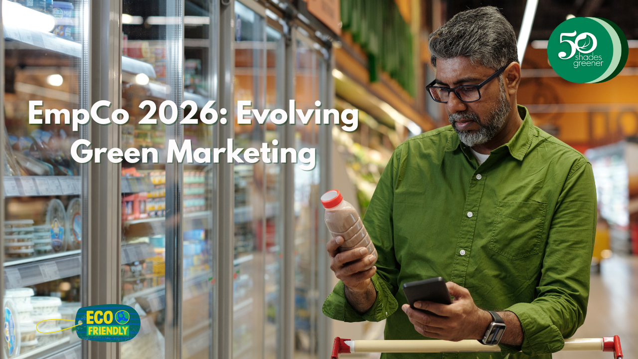 EmpCo 2026: Evolving Green Marketing Blog image: A man looking for an eco label in a grocery store