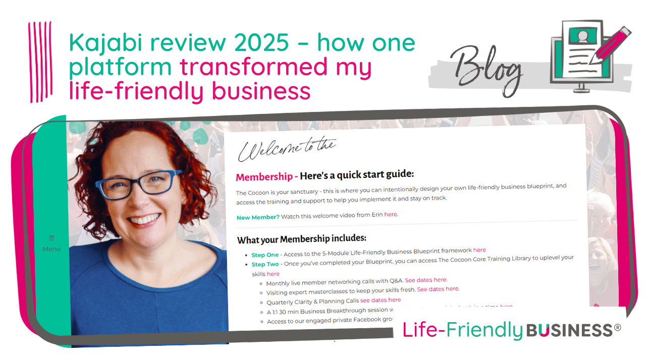 Kajabi dashboard showing website and course builder tools for solopreneurs