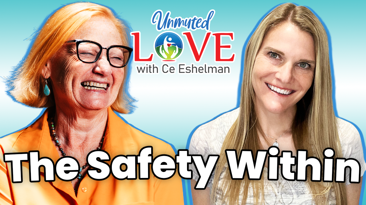 Ce and Layne Burkette in the podcast thumbnail. The UnMuted Love Podcast logo is between them, and the text across the bottom reads 