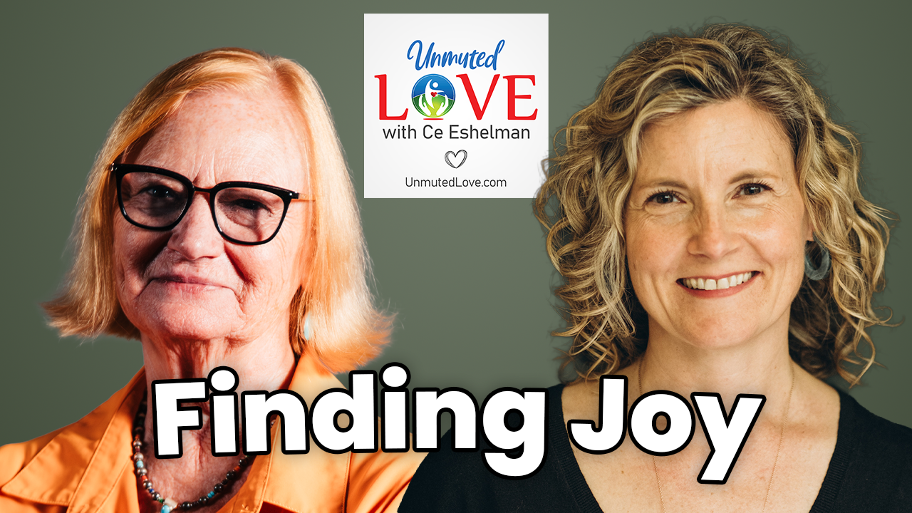 Ce and Caroline Griswold smile in front of a green background. The words 