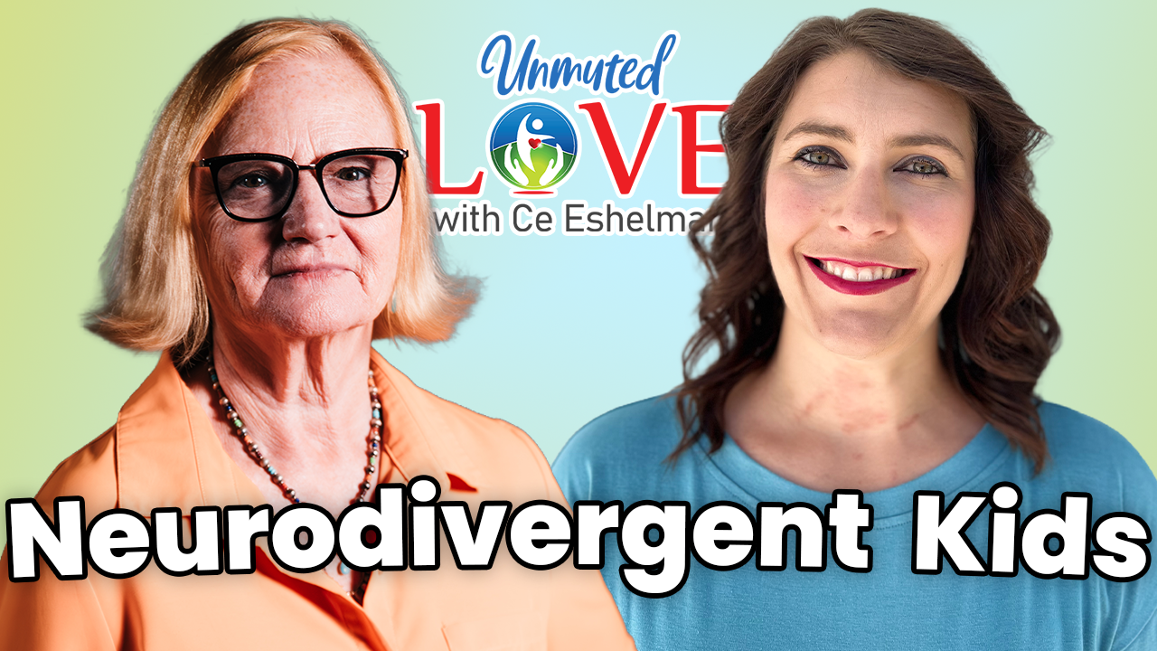 A picture of Ce and Shelby Czarnick. The UnMuted Love logo is in the background, and the words 