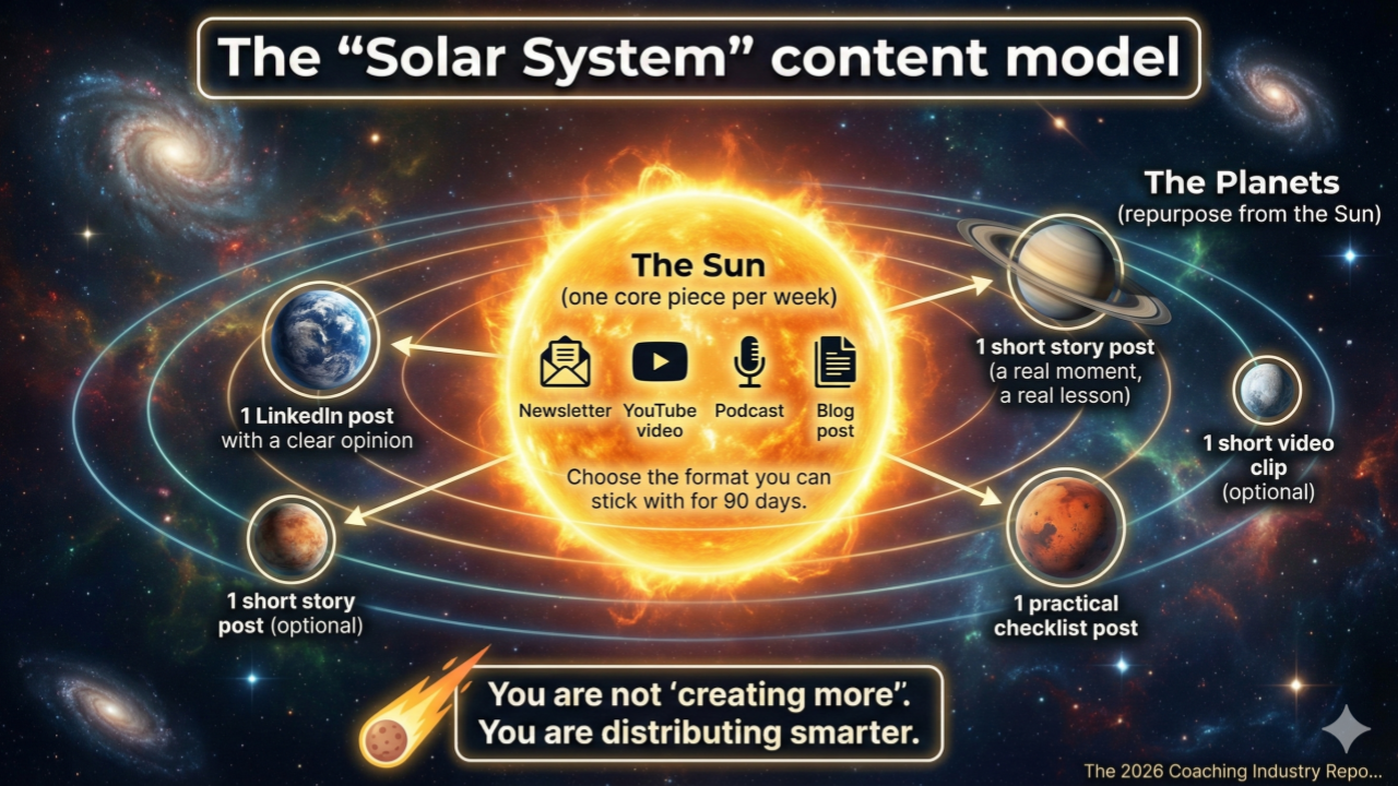 Solar System Content Model by Andy Brown Kajabi Expert and Coaching Business Growth Strategist