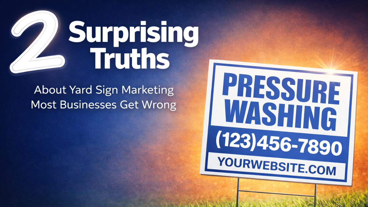 pressure washing yard signs