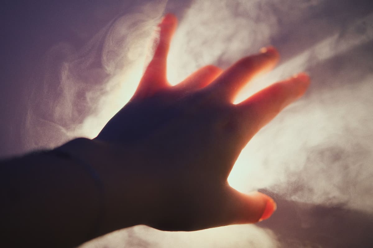 A person in contemplation, shadow and light