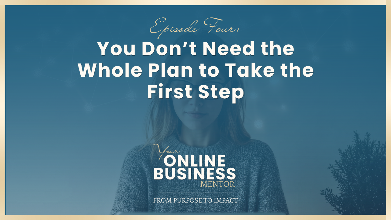 You Don't Need the Whole Plan to Take the First Step