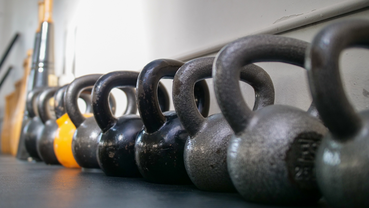 Burpee over online kettlebell