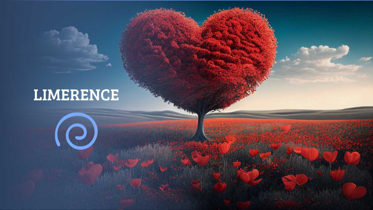 Heart in a field of hearts