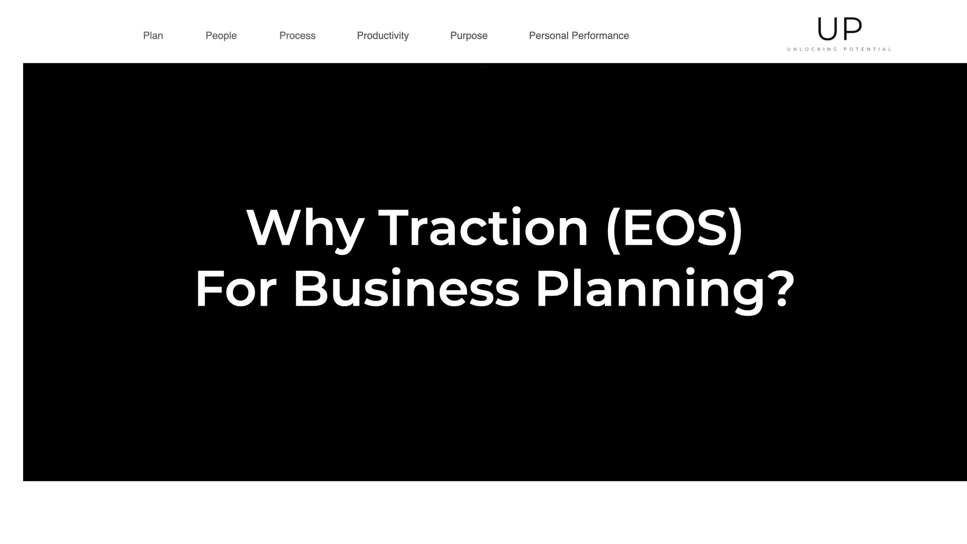 Why Traction (EOS) For Business Planning