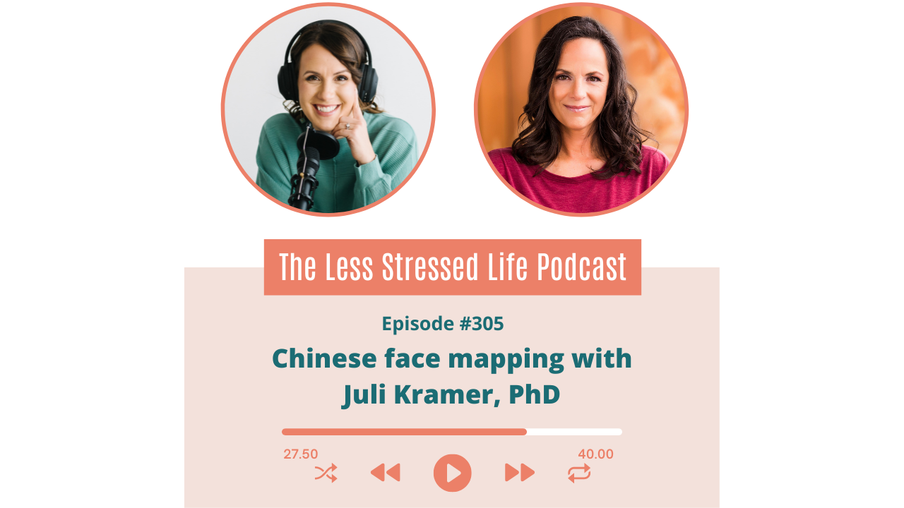 Picture of podcast cover art with Christa Biegler and Juli Kramer: Episode 305 Chinese Face Mapping with Juli Kramer