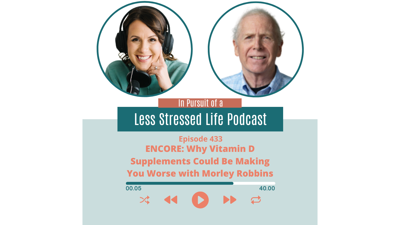 Podcast cover art featuring Christa Biegler and Morley Robbins: Episode 433 ENCORE: Why Vitamin D Supplements Could Be Making You Worse with Morley Robbins
