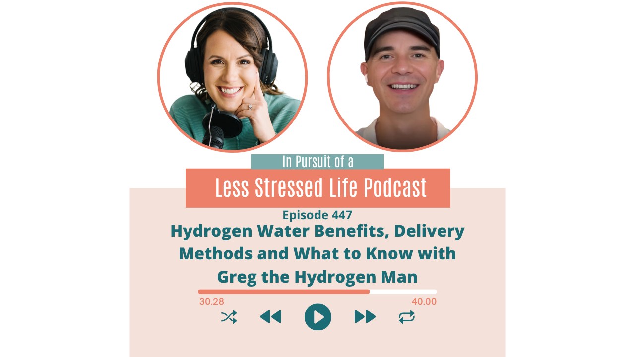 Podcast cover art featuring Christa Biegler and Greg: Episode 447 Hydrogen Water Benefits, Delivery Methods and What to Know with Greg the Hydrogen Man