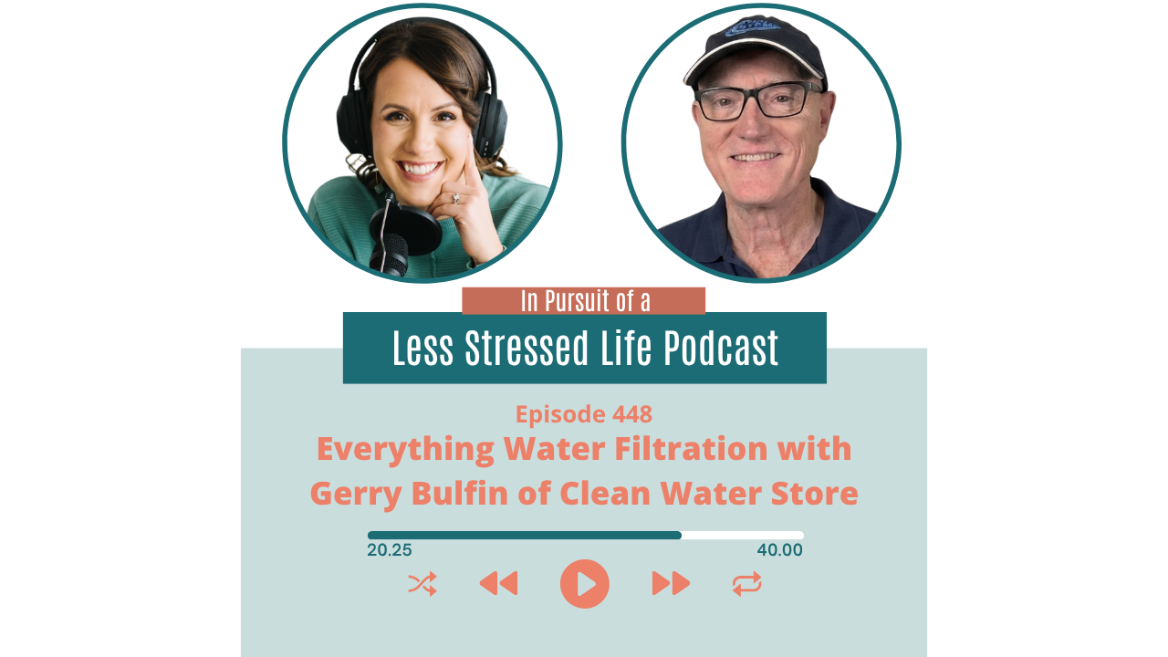 Podcast cover art featuring Christa Biegler and Gerry Bulfin: Episode 448 Everything Water Filtration with Gerry Bulfin of Clean Water Store