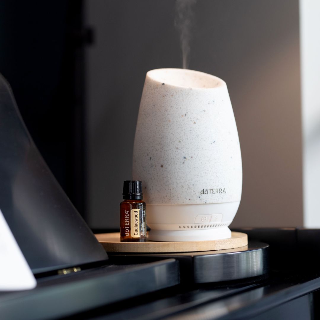 Diffuser in gebruik met etherische oli&euml;n