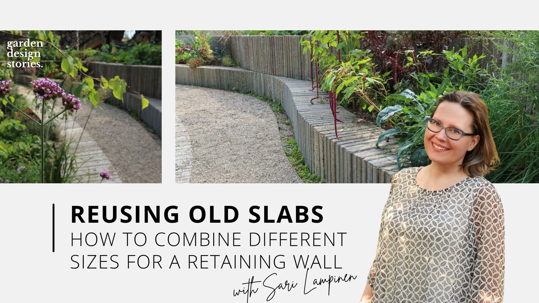 Reusing old slabs: How to combine different-sized slabs for a retaining wall
