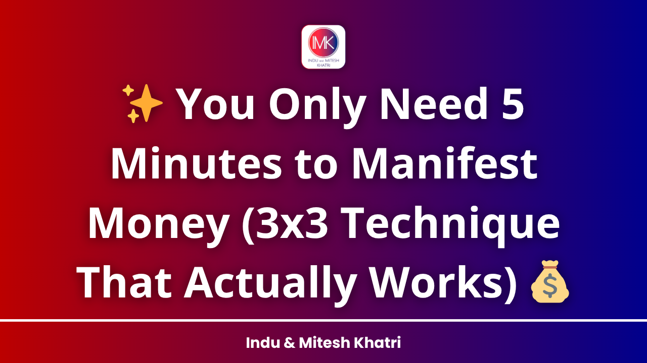 ✨ You Only Need 5 Minutes to Manifest Money (3x3 Technique That Actually Works) 💰