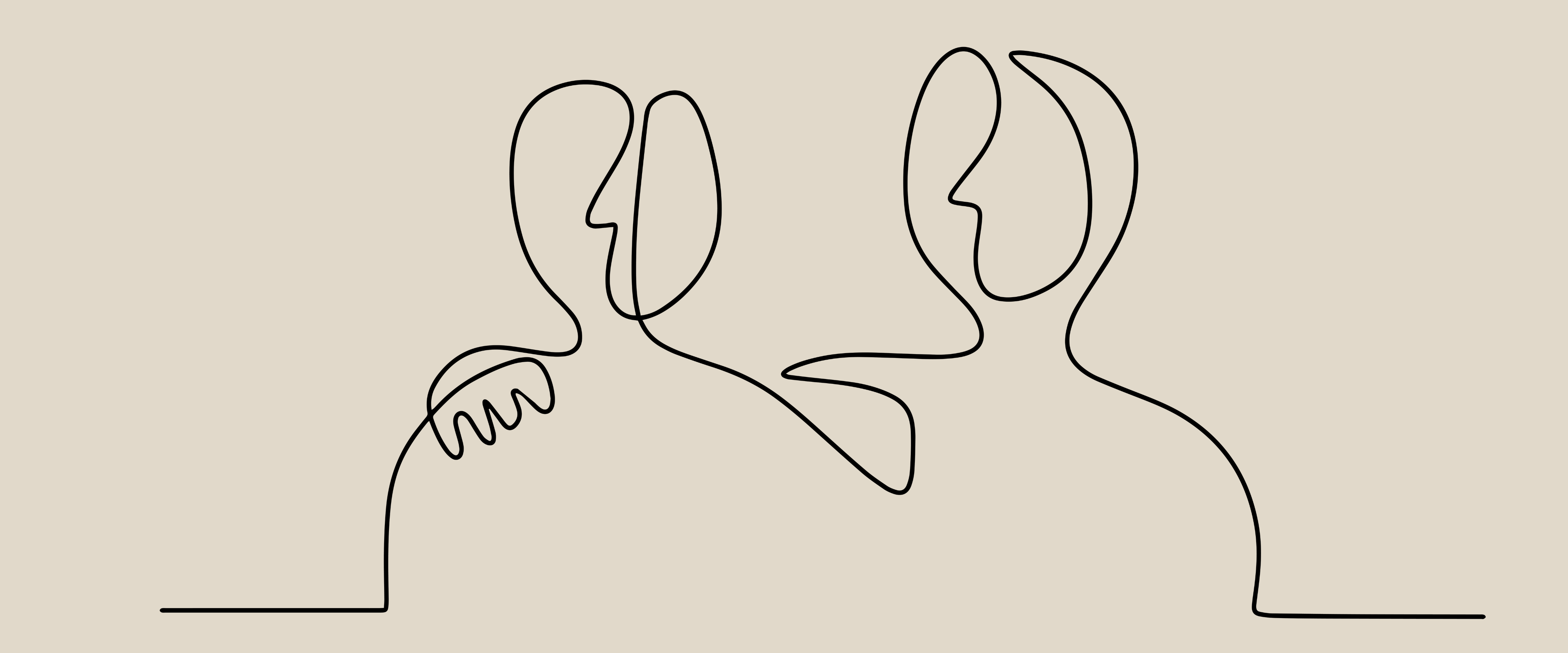 line-drawing-of-frienship