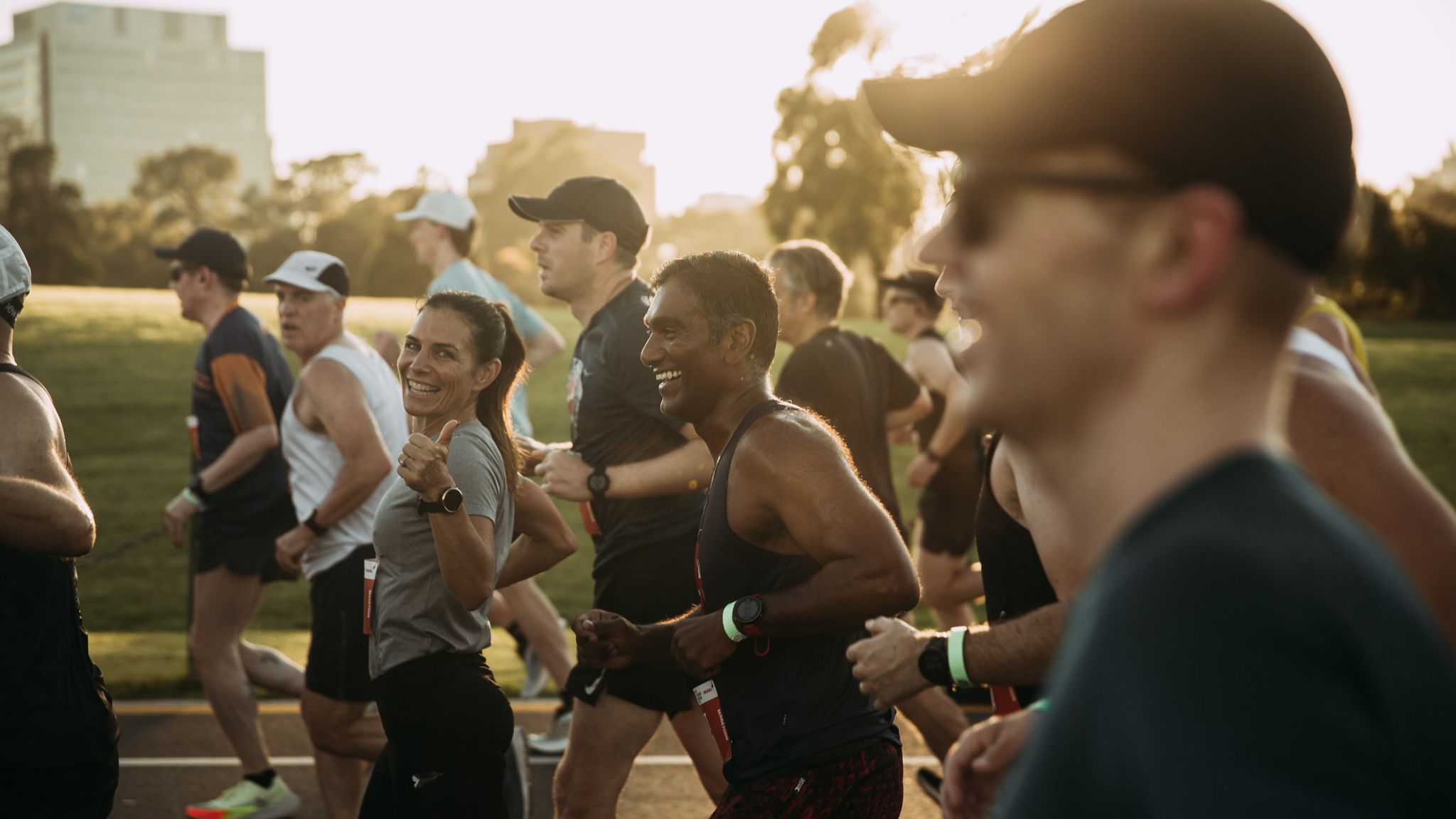 A rub club running together